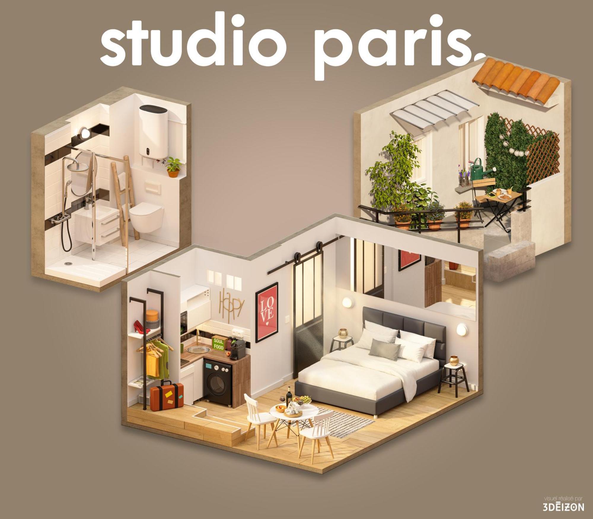Studio Terrasse Privee 5 Min To Eiffel Tower Paris Exterior foto